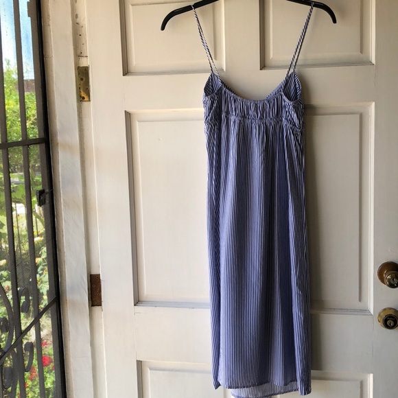 Velvet Torch Blue and White Striped Midi Dress - Picture 3 of 7